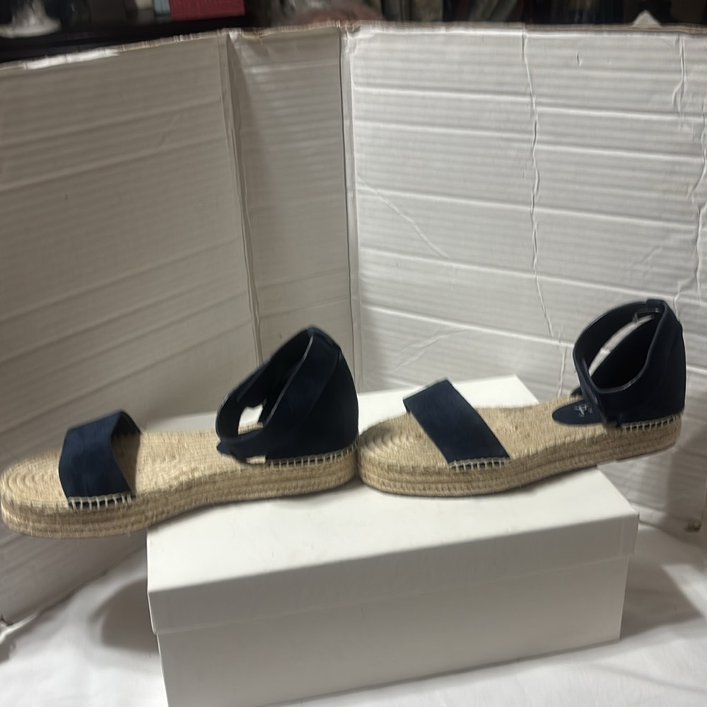 Splendid Suede Leather Upper Platform Espadrilles… - image 7
